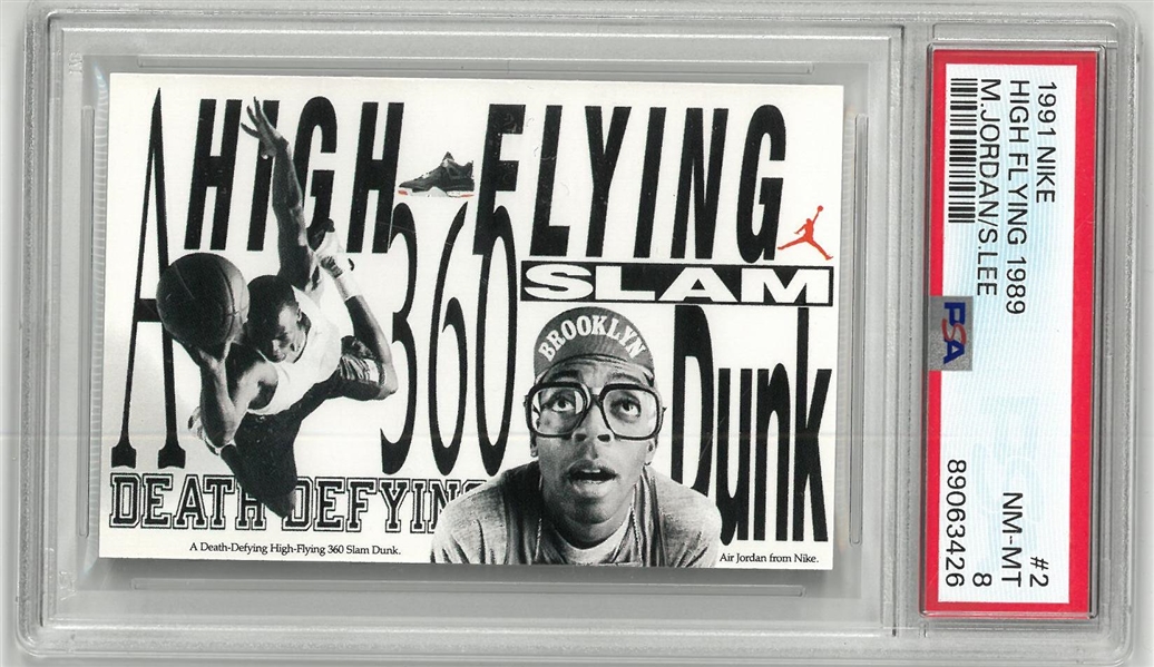 Michael Jordan & Spike Lee 1991 Nike Promo PSA 8
