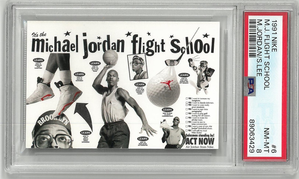 Michael Jordan & Spike Lee 1991 Nike Promo PSA 8