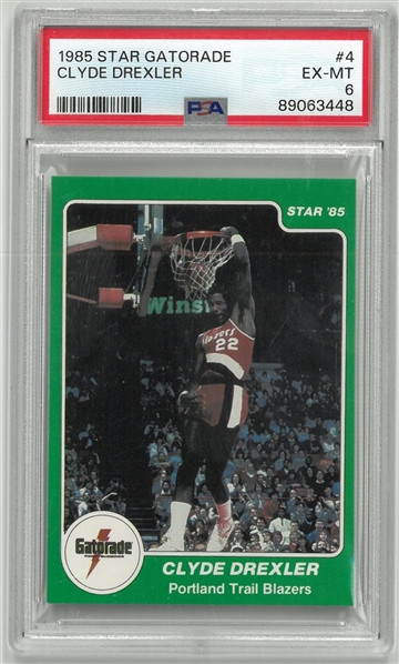 Clyde Drexler 1984/85 Star Gatorade PSA 6