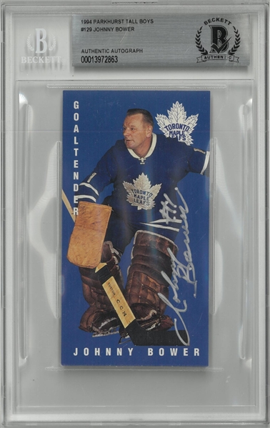 Johnny Bower Autographed 1994 Parkhurst