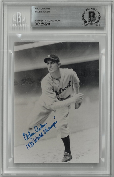 Elden Auker Autographed 4x6 Photo