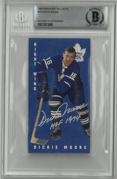 Dickie Moore Autographed 1994 Parkhurst