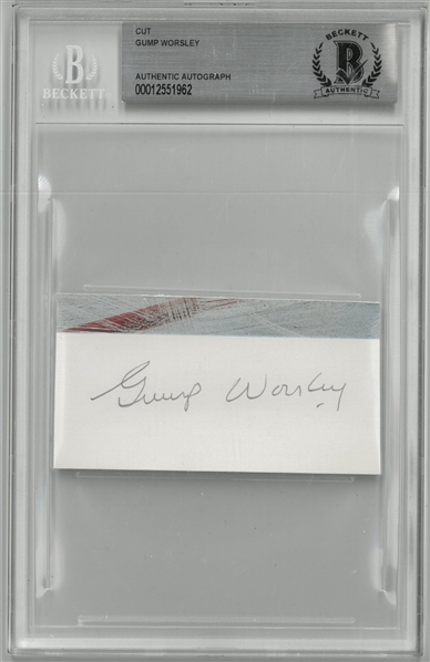 Gump Worsley Autographed Cut
