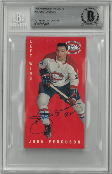 John Ferguson Autographed 1994 Parkhurst