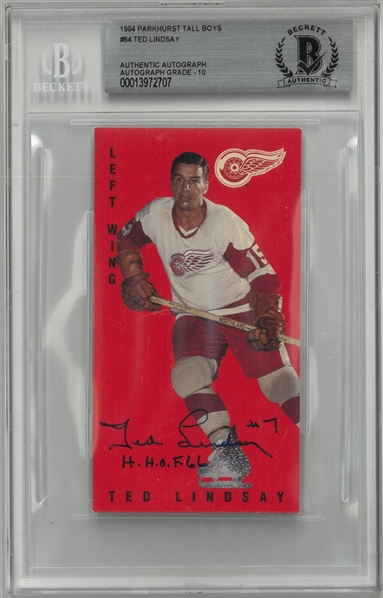 Ted Lindsay Autographed 1994 Parkhurst