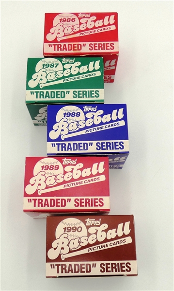1986-1990 Topps Traded Baseball Set Lot