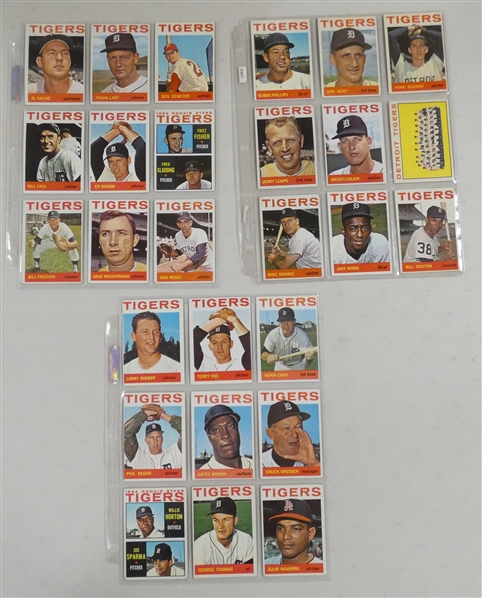 1964 Topps Detroit Tigers Team Lot