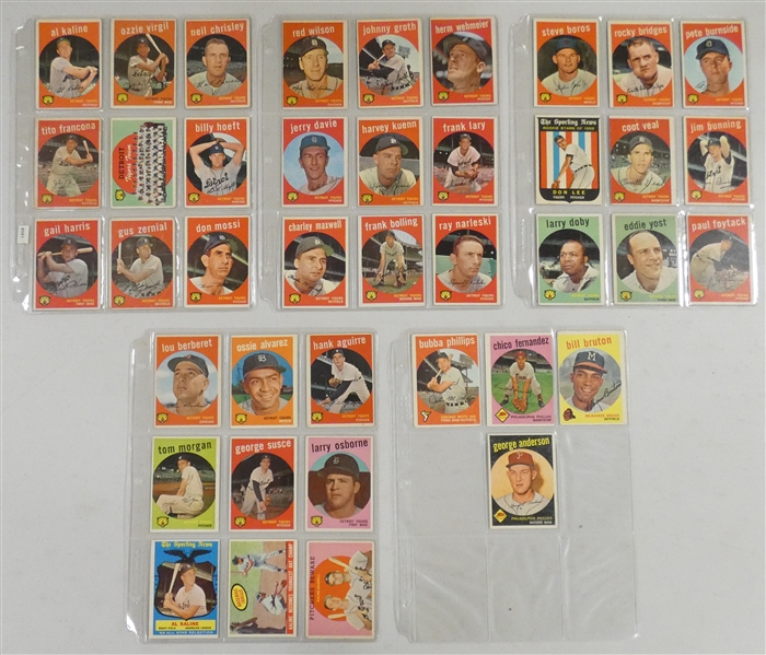 1959 Topps Detroit Tigers Lot