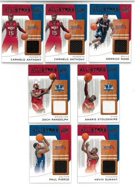 2010/11 Panini All-Stars Jersey Card Lot