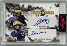 J.J. McCarthy & Cade McNamara Autographed Leaf