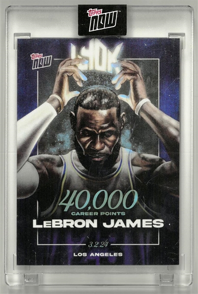 Lebron James 40,000 Points Topps Now
