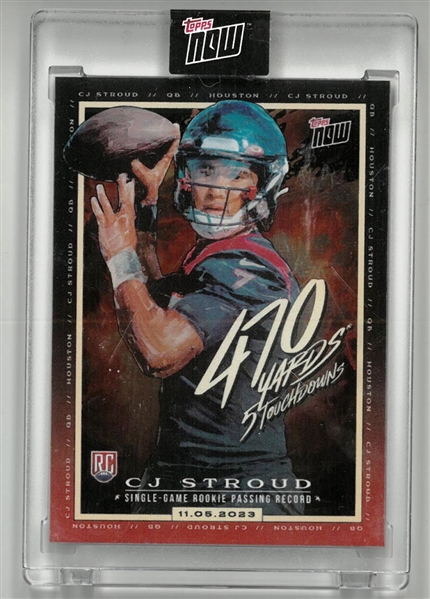 CJ Stroud Rookie Passing Record Topps Now