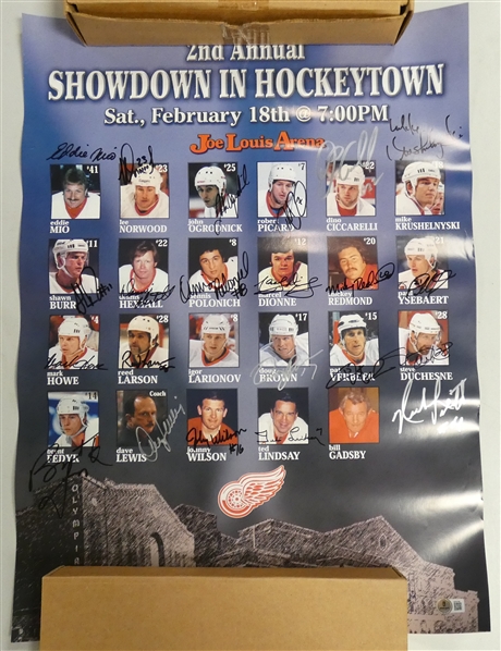 Detroit Red Wings Alumni Autographed Poster