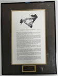 Lloyd Carr's Personal Vince Lombardi Quote Framed