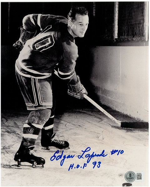 Edgar Laprade Autographed 8x10