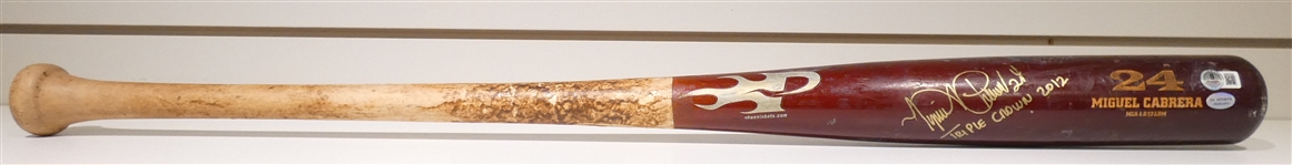 Miguel Cabrera Game Used 2012 Autographed Phoenix Bat
