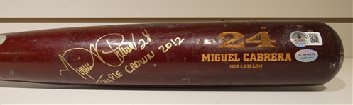 Miguel Cabrera Game Used 2012 Autographed Phoenix Bat
