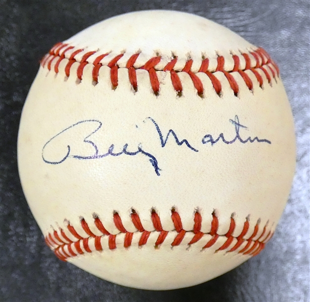 Billy Martin Autographed Baseball