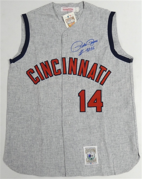 Pete Rose Autographed Reds Authentic Mitchell & Ness Jersey