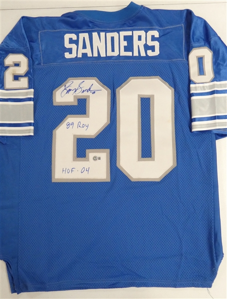 Barry Sanders Autographed Vintage Authentic Lions Jersey