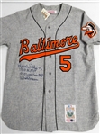 Brooks Robinson Autographed Inscribed Orioles Authentic Mitchell & Ness Jersey