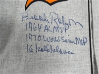 Brooks Robinson Autographed Inscribed Orioles Authentic Mitchell & Ness Jersey