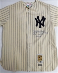 Whitey Ford Autographed Inscribed Yankees Authentic Mitchell & Ness Jersey