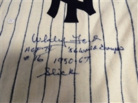 Whitey Ford Autographed Inscribed Yankees Authentic Mitchell & Ness Jersey