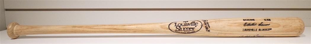 Chet Lemon Game Used Autographed Bat