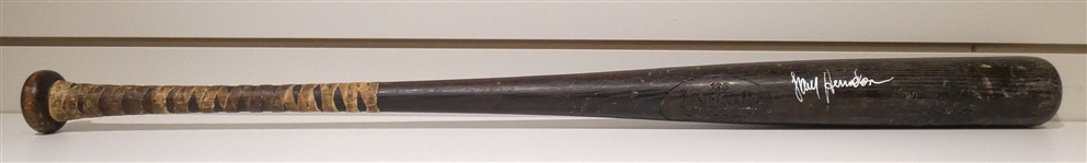 Larry Herndon Game Used Autographed Bat