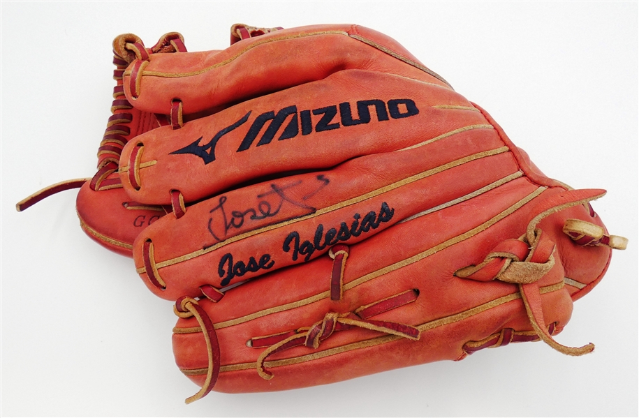 Jose Iglesias Game Used Autographed Glove