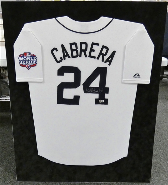 Miguel Cabrera Autographed Matted Jersey (Pick up only)