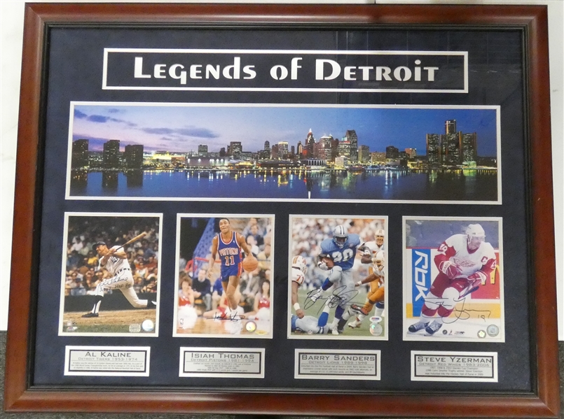 Legends of Detroit Autographed Framed Display (Pick up only)