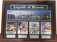 Legends of Detroit Autographed Framed Display (Pick up only)