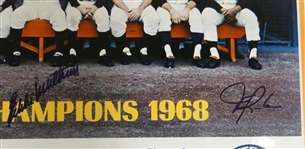 1968 Detroit Tigers Team Signed Framed Poster (29 autos)