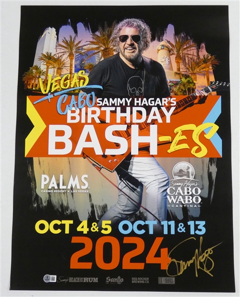 Sammy Hagar Autographed 18x24 Poster