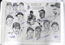 1968 Detroit Tigers Autographed Lithograph