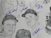 1968 Detroit Tigers Autographed Lithograph