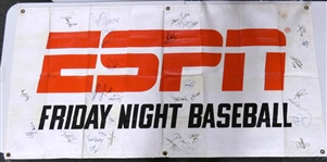 2005 MLB All Star Game Banner Signed by 35