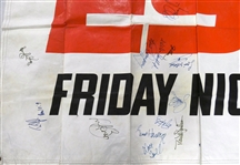 2005 MLB All Star Game Banner Signed by 35