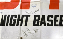 2005 MLB All Star Game Banner Signed by 35
