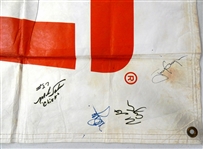 2005 MLB All Star Game Banner Signed by 35