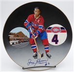 Jean Beliveau Autographed Hand Painted 10" Plate