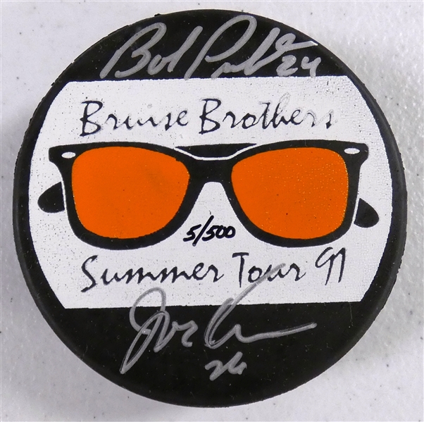 Bob Probert & Joe Kocur Autographed Bruise Brothers Puck