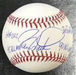 Barry Larkin Autographed Inscribed Baseball