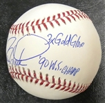 Barry Larkin Autographed Inscribed Baseball