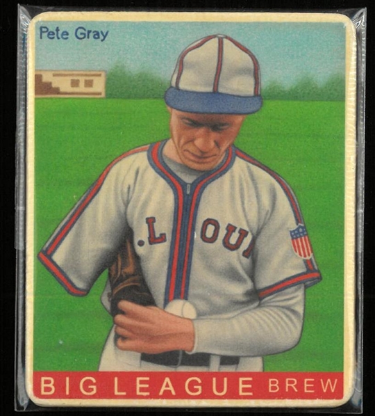 Pete Gray Big League Brew Helmar Brewing Co Card