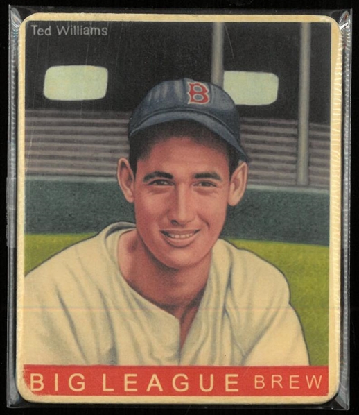 Ted Williams Big League Brew Helmar Brewing Co Card