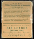 Ted Williams Big League Brew Helmar Brewing Co Card