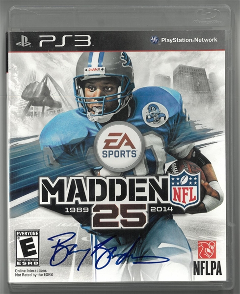 Barry Sanders Autographed Madden 25 PS3 Game